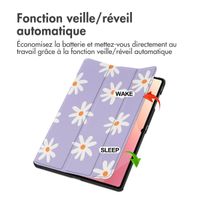 imoshion Coque tablette Design Trifold Samsung Galaxy Tab S9 11.0 pouces / S10 Lite / S10 FE / S9 FE 10.9 pouces - Flower Distance