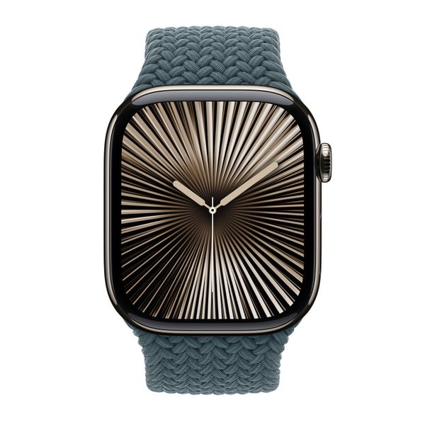 Apple Bracelet Solo tressé Apple Watch | 44/45/46/49 mm - Taille 11 - Lake Green