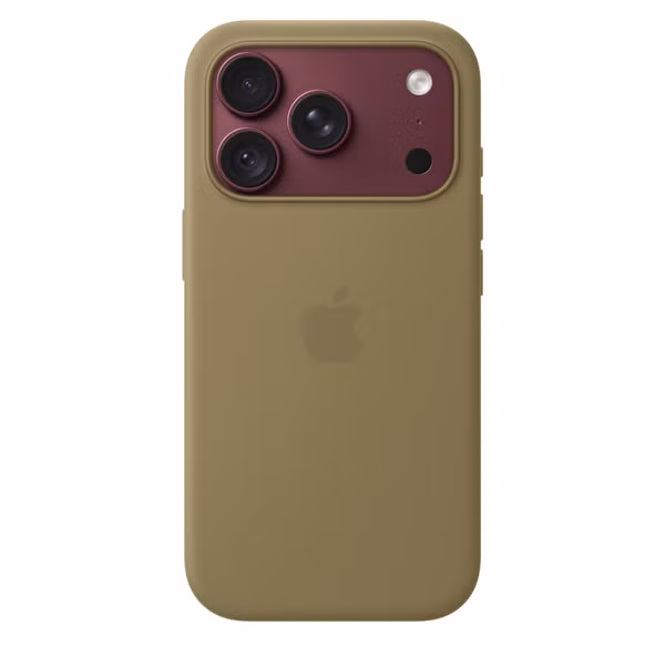 Apple Coque en silicone avec MagSafe Apple iPhone 18 Pro - Olive