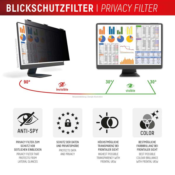 Displex Protection d'écran magnetique Privacy Safe Desktop 24 pouces - Universel - 16:9