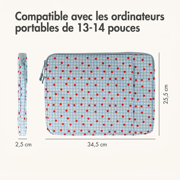 imoshion Pochette ordinateur Design 13-14 pouces - Cherry Check