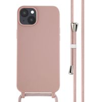 imoshion Coque en silicone avec cordon Apple iPhone 14 Plus - Sand Pink