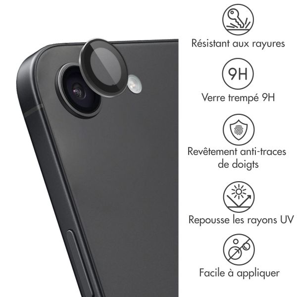 imoshion Lot de 2 protections d'objectif de caméra pour Apple iPhone 17e / 16e - Noir