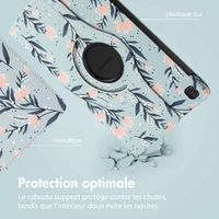 imoshion Coque tablette Design rotatif à 360° Samsung Galaxy Tab S6 Lite (2020/2022/2024)  - Flowers