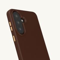 Selencia Coque arrière Rivièra avec MagSafe avec crochets amovibles Samsung Galaxy A57 (5G) - Choco Brown