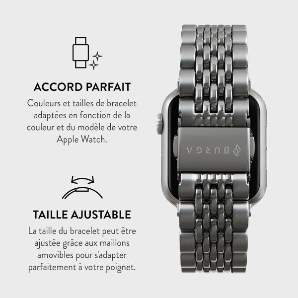 Burga Bracelet acier Apple Watch | 44/45/46/49 mm - Argent