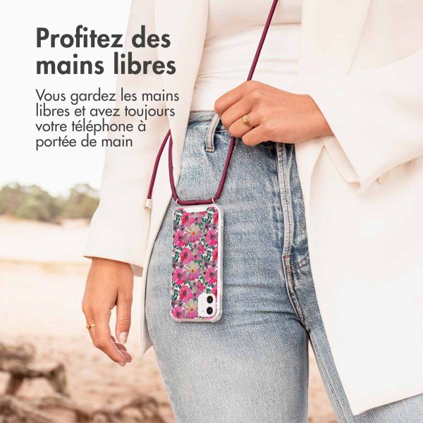 imoshion Coque Design avec cordon Apple iPhone 14 Pro - Flower Water