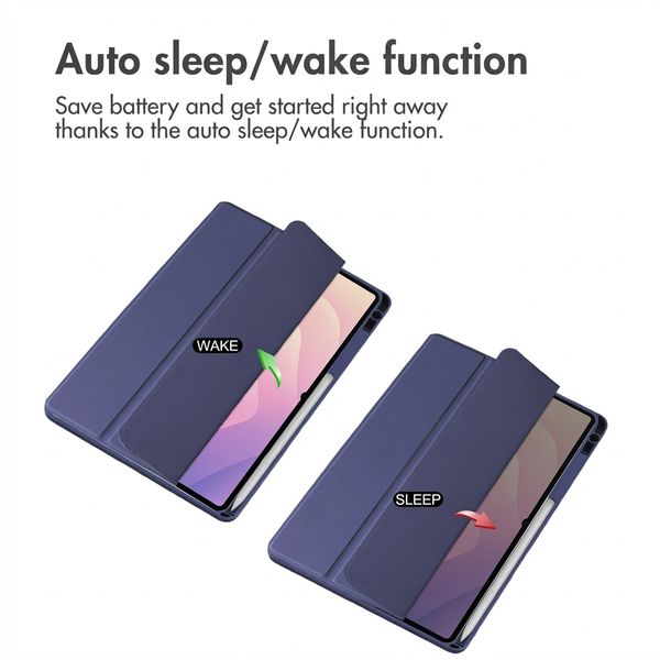 imoshion Coque tablette rigide Trifold Samsung Galaxy Tab S11 Ultra - Bleu foncé