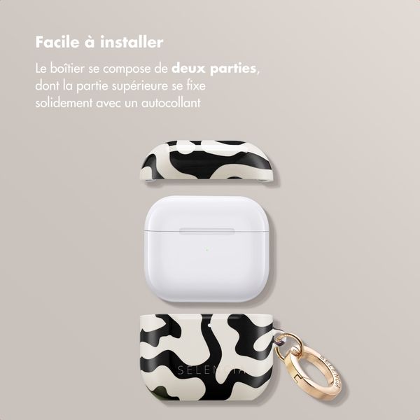 Selencia Coque Vivid  Apple Airpods 4 - Art Wave Black