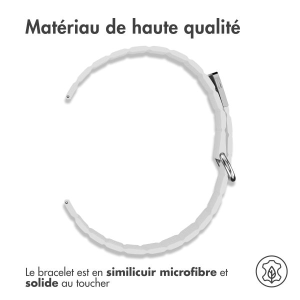 imoshion Bracelet en cuir magnétique  - Connexion universelle 22 mm - Blanc