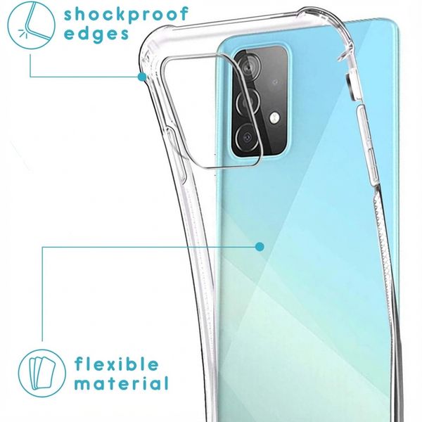 imoshion Coque arrière transparente avec cordon Samsung Galaxy A52(s) (5G/4G) - Noir & Doré