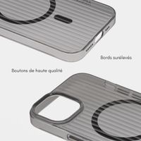 Accezz Coque arrière Lite avec MagSafe | Fluted | Apple iPhone 14 - Noir