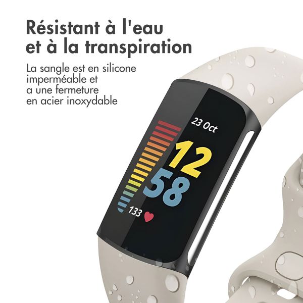 imoshion Bracelet silicone Fitbit Charge 5 / 6 - L - Beige