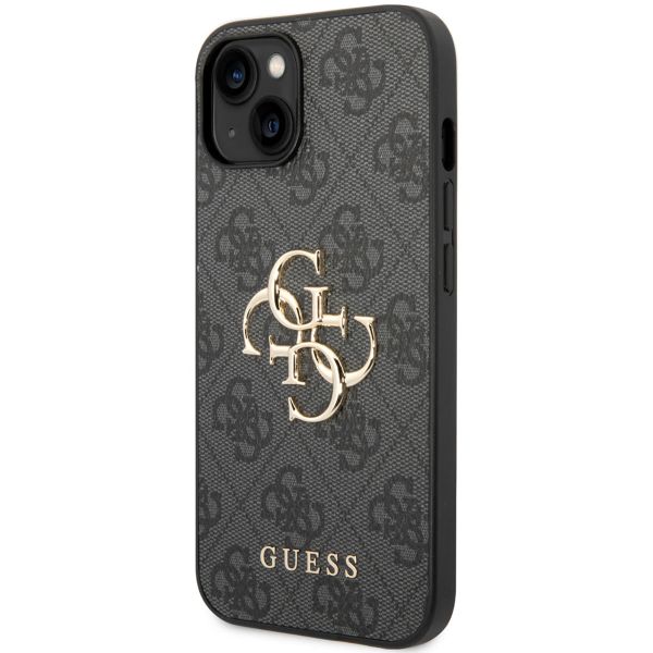 Guess Coque 4G Metal Logo Backcover Apple iPhone 14 - Gris