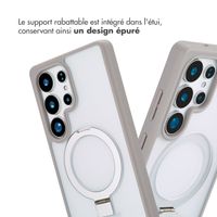 Accezz Coque Ring Stand avec MagSafe Samsung Galaxy S25 Ultra - Gris