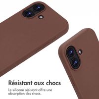 imoshion Coque en silicone avec cordon Apple iPhone 17 - Marron