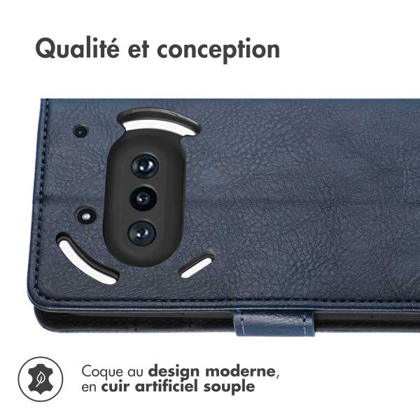 imoshion Étui de télephone portefeuille de luxe Nothing Phone (3a) - Bleu foncé