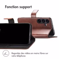 imoshion Étui de télephone portefeuille de luxe Samsung Galaxy S26 FE - Marron foncé