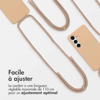 imoshion Coque arrière Color avec cordon amovible et MagSafe Samsung Galaxy S25 / S24 - Beige