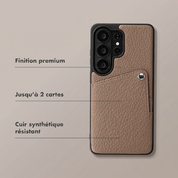 Selencia Coque Riva avec porte-cartes Samsung Galaxy S26 Ultra - Mocha Brown