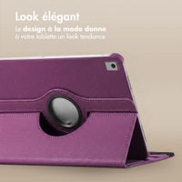 imoshion Coque tablette rotatif à 360° Apple iPad 9 (2021) 10.2 pouces / iPad 8 (2020) 10.2 pouces / iPad 7 (2019) 10.2 pouces - Violet