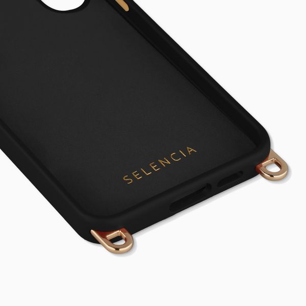 Selencia Coque arrière Rivièra avec MagSafe avec crochets amovibles Samsung Galaxy S25 FE - Velvet Black