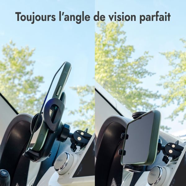 imoshion Support de téléphone pour voiture - Universel - Réglable - Grille de ventilation - Noir