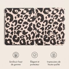 imoshion Étui de liseuse portefeuille design Pliable Kobo Libra Colour - Leopard