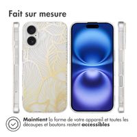 imoshion Coque Design Apple iPhone 16 - Golden Leaves Transparent