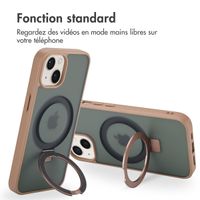 Accezz Coque Ring Stand avec MagSafe Apple iPhone 13 - Marron