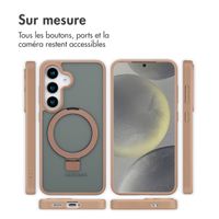 Accezz Coque Ring Stand avec MagSafe Samsung Galaxy S25 - Marron