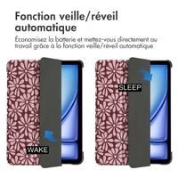 imoshion Coque tablette Design Trifold Apple iPad Air 11 pouces (2026) M4 / (2025) M3 / (2024) M2 / Air 5 (2022) / Air 4 (2020) - Bloom Love Blush