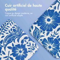 imoshion Design Slim Hard Sleepcover avec support Kobo Libra 2 / Tolino Vision 6 - Flower Tile