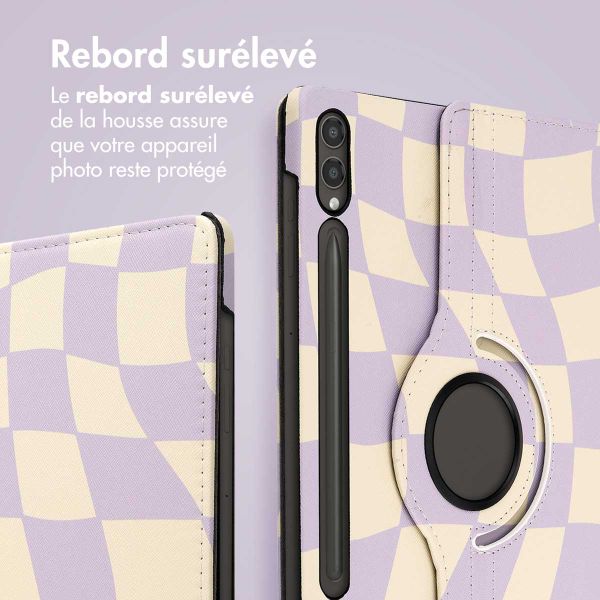 imoshion Coque tablette Design rotatif à 360° Samsung Galaxy Tab S10 Plus / Tab S9 FE Plus / Tab S9 Plus - Dancing Cubes