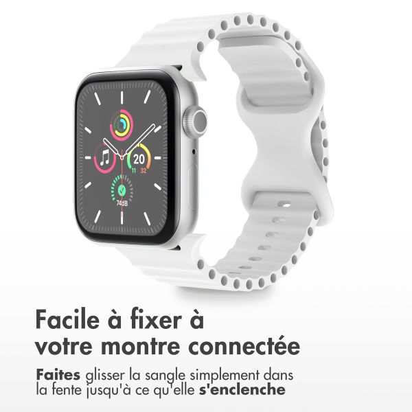 imoshion Bracelet Athletic en silicone Apple Watch | 38/40/41/42 mm - Blanc