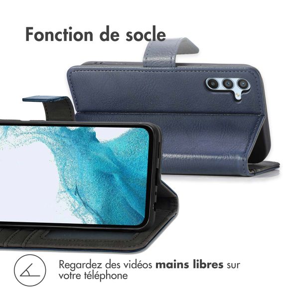 imoshion Étui de télephone portefeuille de luxe Samsung Galaxy A34 (5G) - Bleu foncé
