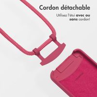 imoshion Coque arrière Color avec cordon amovible et MagSafe Apple iPhone 17e / 16e - Red Raspberry