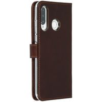 Selencia Étui portefeuille en cuir véritable Huawei P30 Lite - Marron