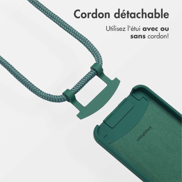 imoshion Coque arrière Color avec cordon amovible et MagSafe Samsung Galaxy S25 / S24 - Vert foncé