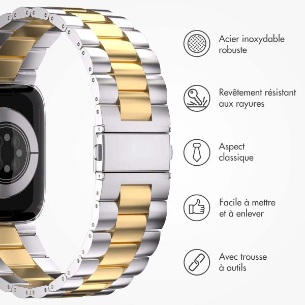 imoshion Bracelet acier Apple Watch | 44/45/46/49 mm - Argent & Or