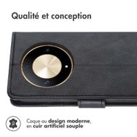 imoshion Étui de télephone portefeuille de luxe Honor Magic 6 Lite - Noir
