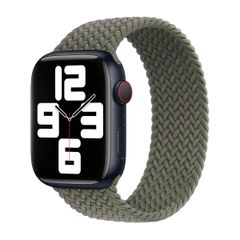Apple Bracelet Solo tressé Apple Watch | 44/45/46/49 mm - Taille 3 - Olive
