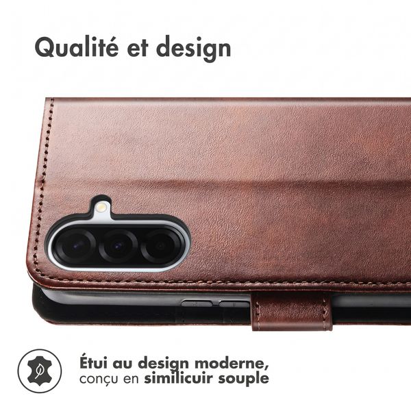 imoshion Étui de télephone portefeuille de luxe Samsung Galaxy A26 - Marron foncé