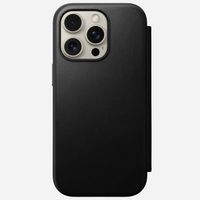 Nomad Étui de télephone portefeuille Modern Leather Folio Apple iPhone 16 Pro - Noir