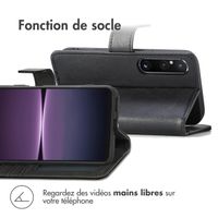 imoshion Étui de télephone portefeuille de luxe Sony Xperia 1 V - Noir