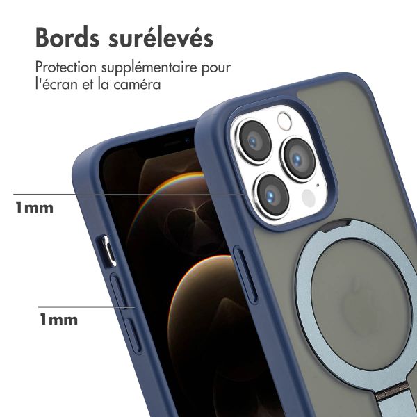 Accezz Coque Ring Stand avec MagSafe Apple iPhone 13 Pro - Bleu