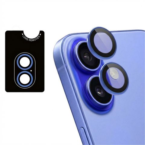 imoshion Protection caméra en verre lot de 2 Apple iPhone 16 / 16 Plus - Ultramarine