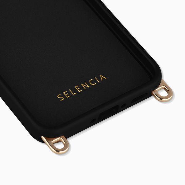 Selencia Coque arrière Rivièra avec MagSafe avec crochets amovibles Samsung Galaxy A54 (5G) - Velvet Black