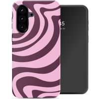 Selencia Coque arrière Vivid Samsung Galaxy A57 (5G) - Wavy Swirl Pink Plum