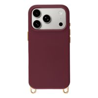 Selencia Coque arrière Rivièra avec MagSafe avec crochets amovibles Apple iPhone 18 Pro / 17 Pro - Bold Burgundy